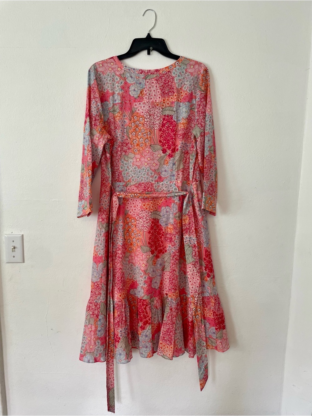NWT - Talbots Cotton Floral Belted Midi Dress - Picture 4 of 6